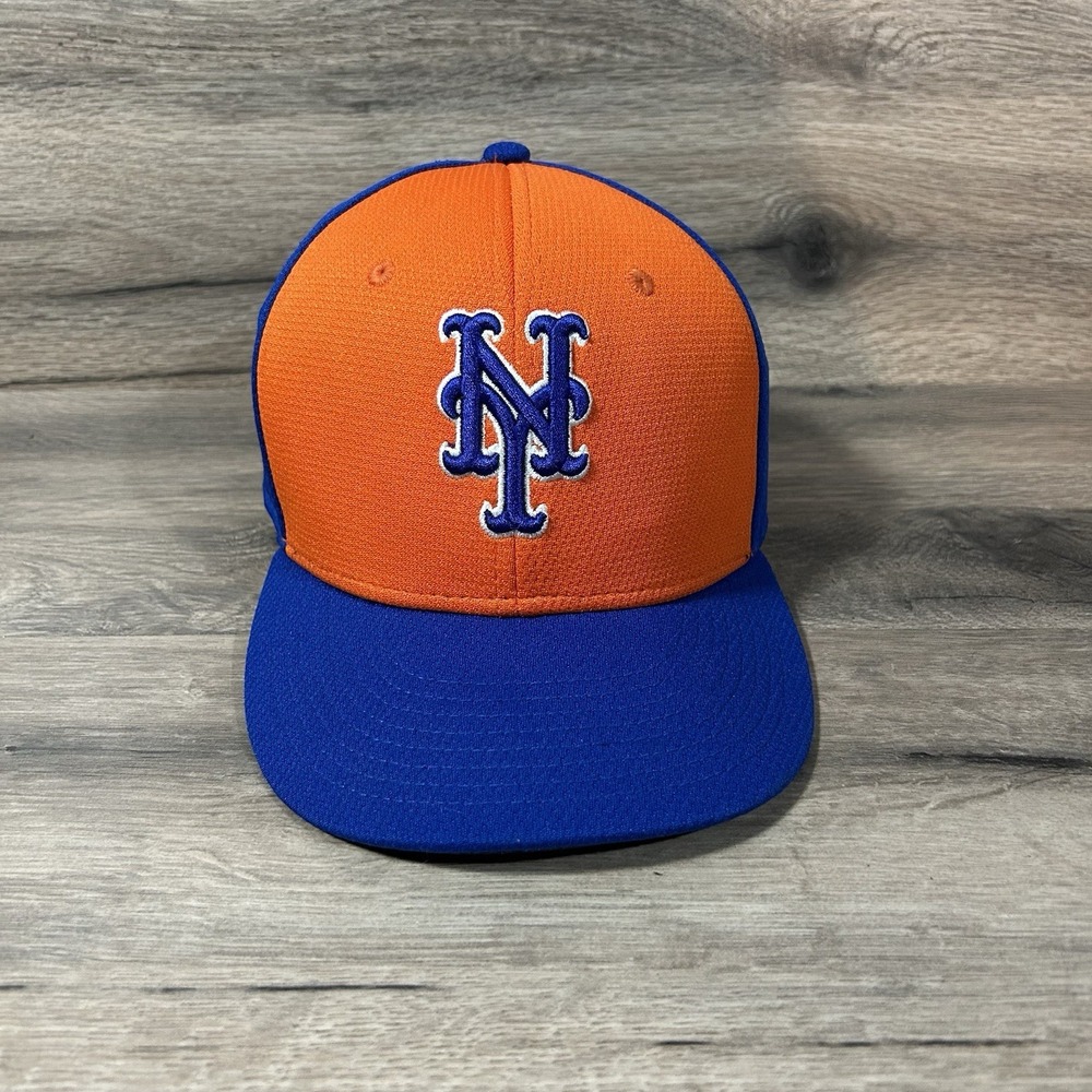 Vintage New York Mets Hat Cap Adjustable MLB Baseball 90's Blue Orange Youth